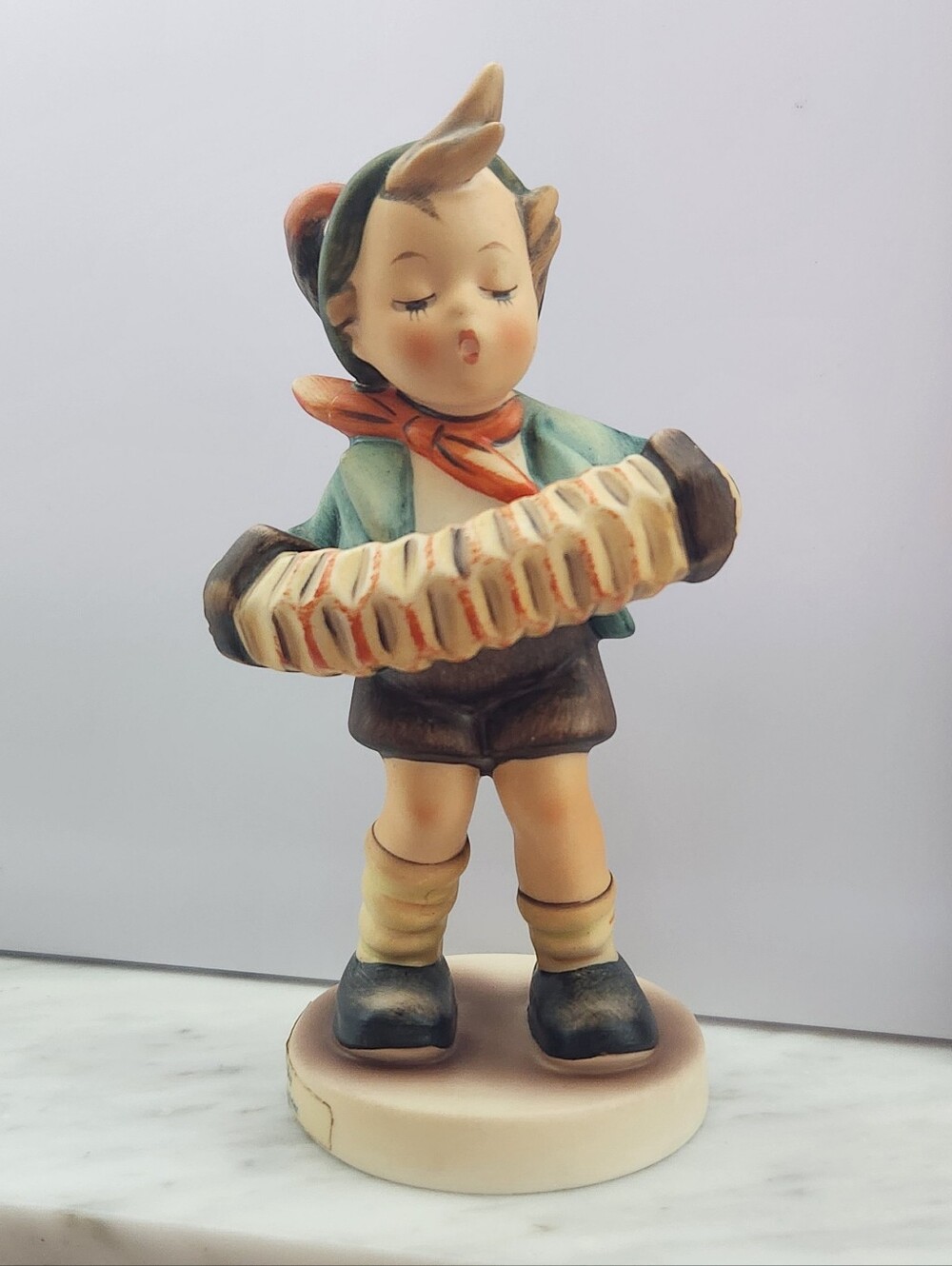 Read Description! Vintage Hummel Accordion Boy Figurine (#185) by Goebel Germany